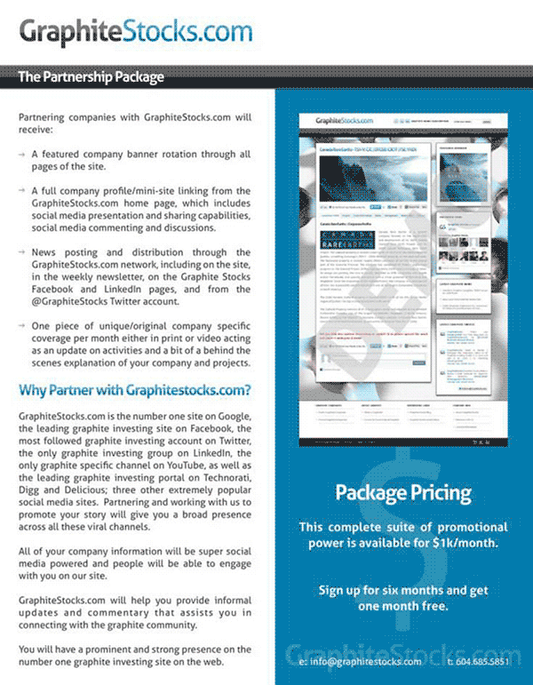 Graphite Stocks Ad Design