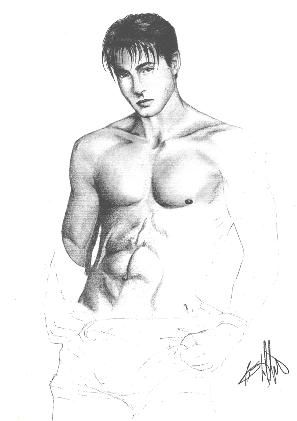 Male Model Sketch Illustration