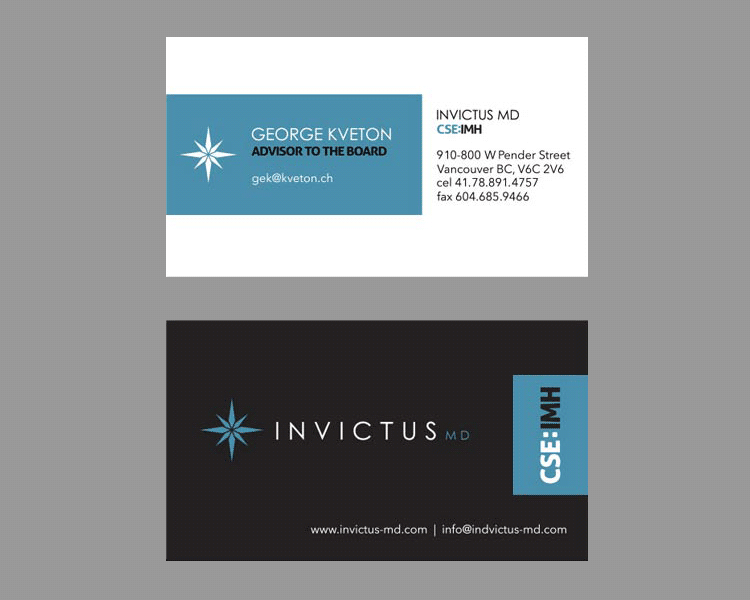 Invictus MD Business Card Design