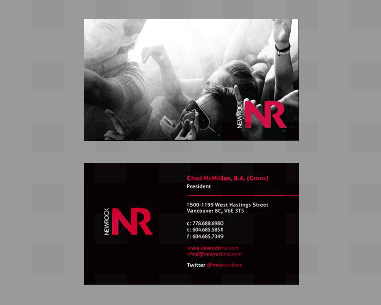 NewRock Market Advisors Business Card Design
