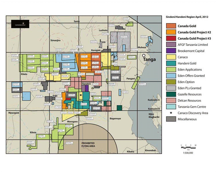 Canada Gold Prospect Map Illustration