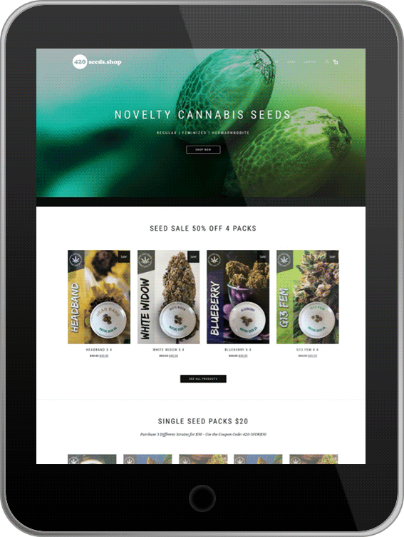 420 Seeds Shop Website Design and Website Development