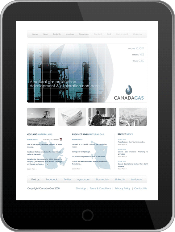 Canada Gas Website Design and Website Development