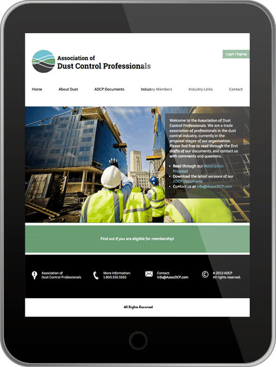 Dust Control Professionals Website Design and Website Development