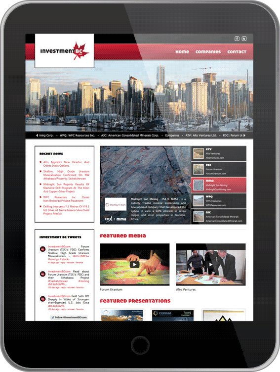 Investment BC Website Design and Website Development
